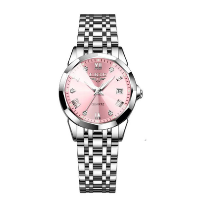 Reloj LIGE para mujer de esfera rosa