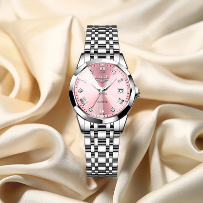 Reloj LIGE para mujer de esfera rosa