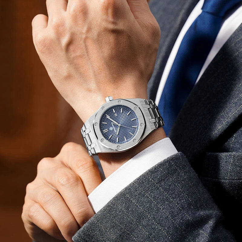 Reloj PAZZOMU para hombre con esfera azul