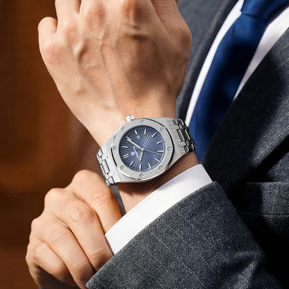 Reloj PAZZOMU para hombre con esfera azul
