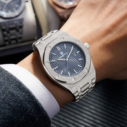 Reloj PAZZOMU para hombre con esfera azul