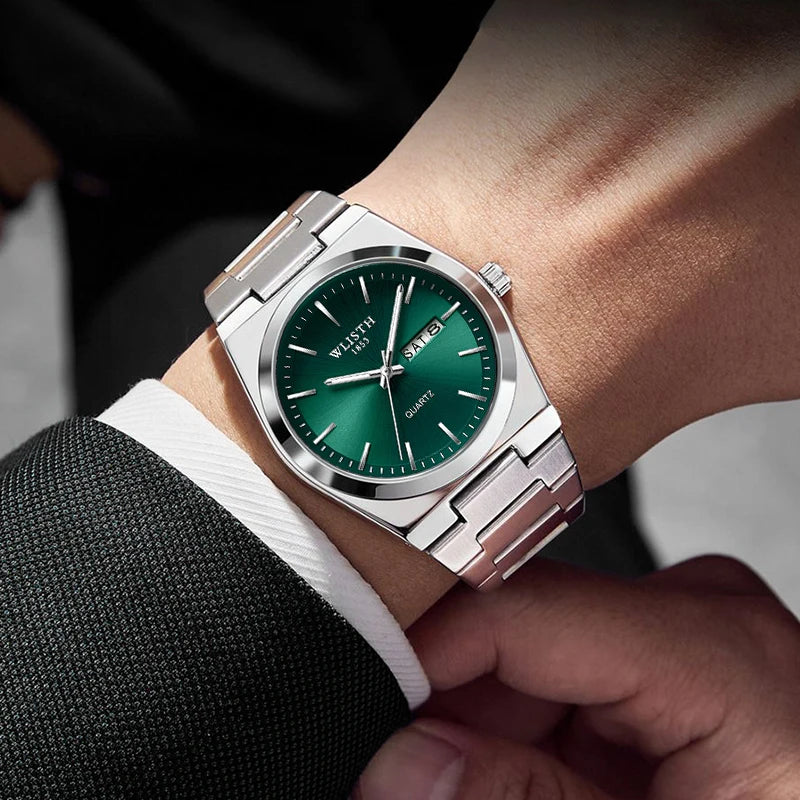 Reloj WLISTH para hombre con esfera verde