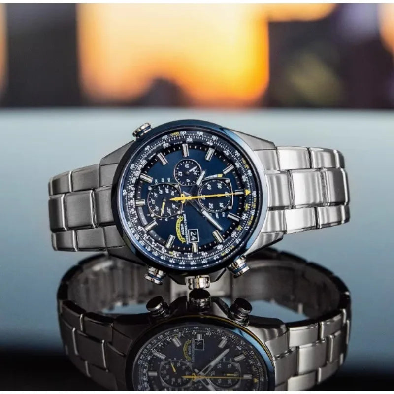 Reloj cronógrafo azul para hombre