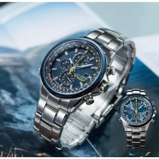 Reloj cronógrafo azul para hombre
