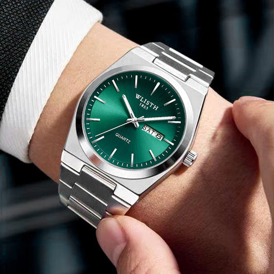 Reloj WLISTH para hombre con esfera verde