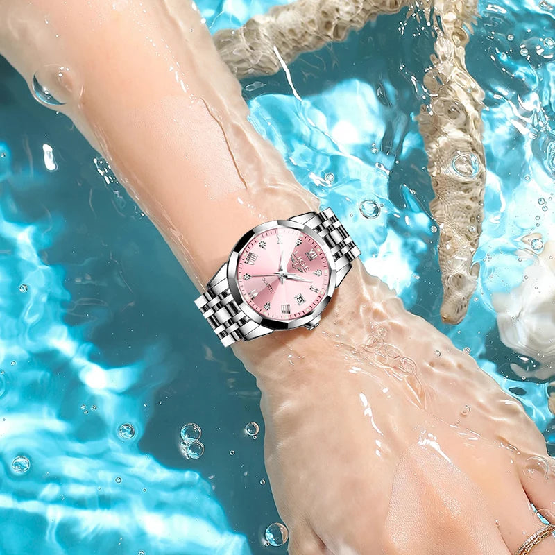 Reloj LIGE para mujer de esfera rosa